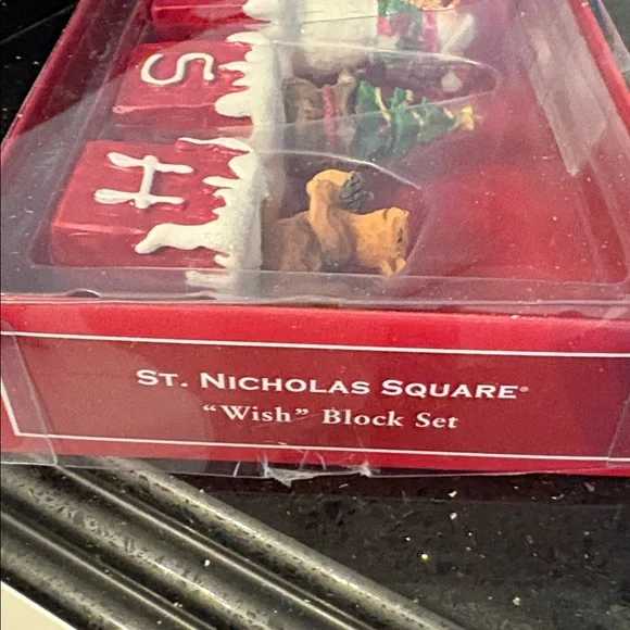 Christmas WISH Snowman Tree Character Blocks Shelf Sitters Farmhouse Country - Picture 13 of 14